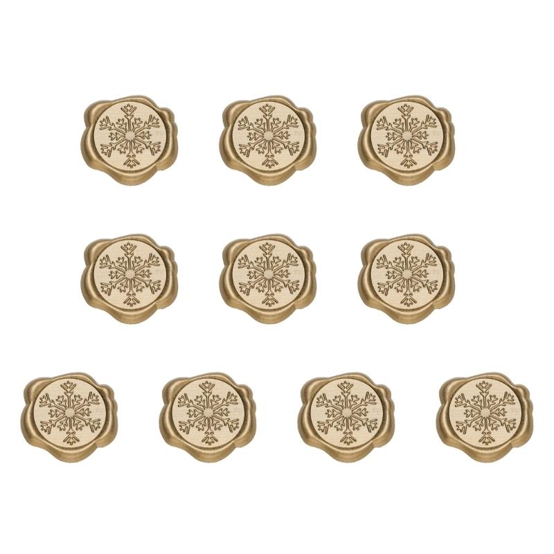 10Pcs Embossed Seal Stickers Adhesive Seal Decals for Wedding Invitations, Envelope, Birthday Valentines Christmas Card
