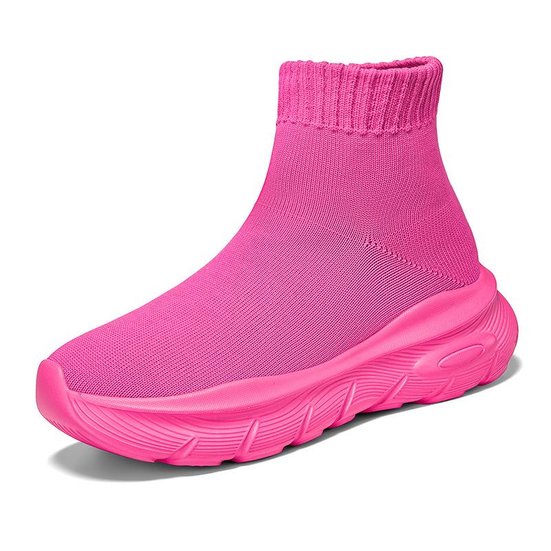 Winter Sports Shoes Velvet New Outdoor Fly-woven One-pedal Breathable Socks Shoes Sports and Leisure Shoes Women's Shoes