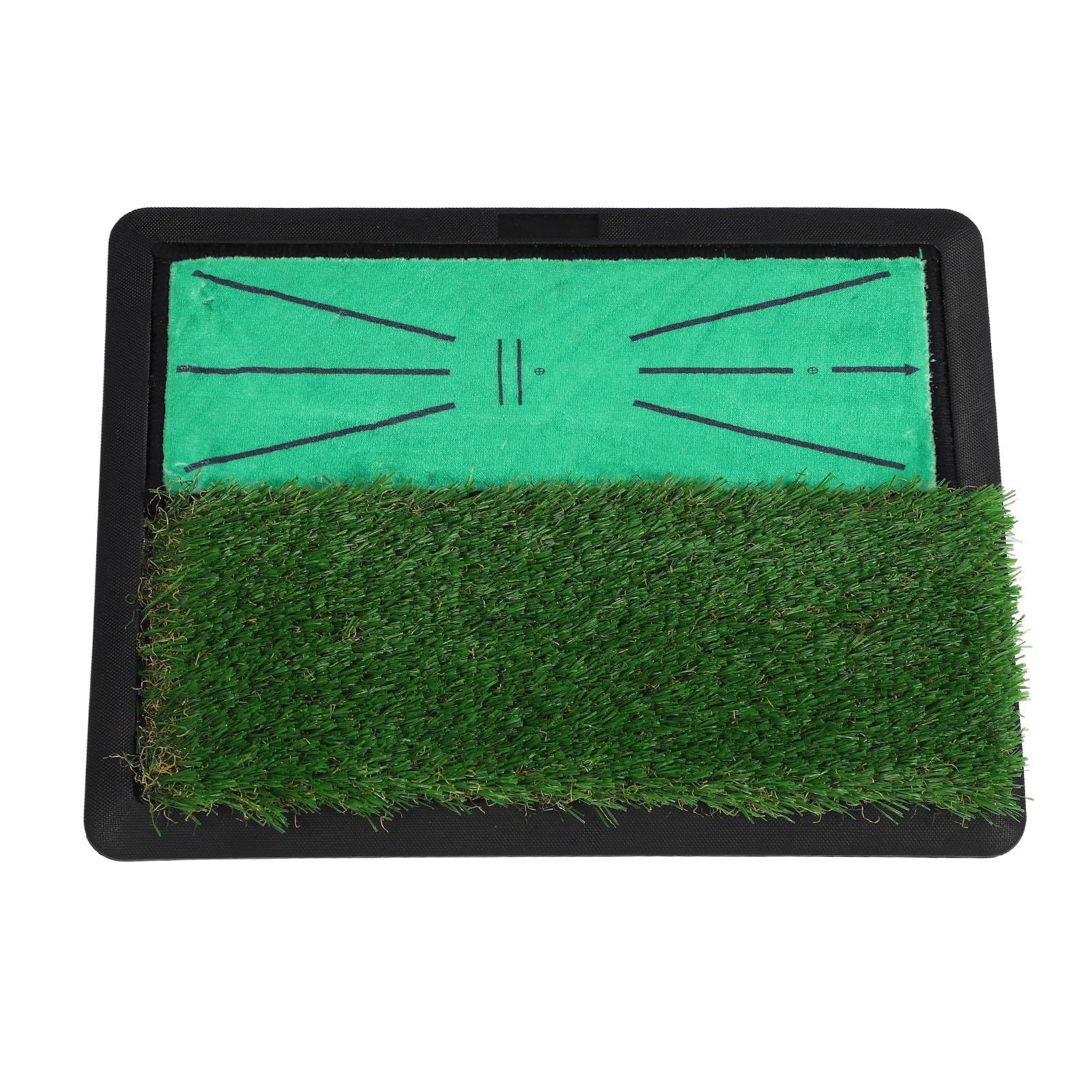 Golf Hitting Training Mat Anti Slip Swing Practice Rug with Fake Grass for Home Office Outdoor Daily Training