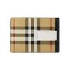 Burberry Decorated Check Leather Card Holder Men Card Holder Beige 80698211