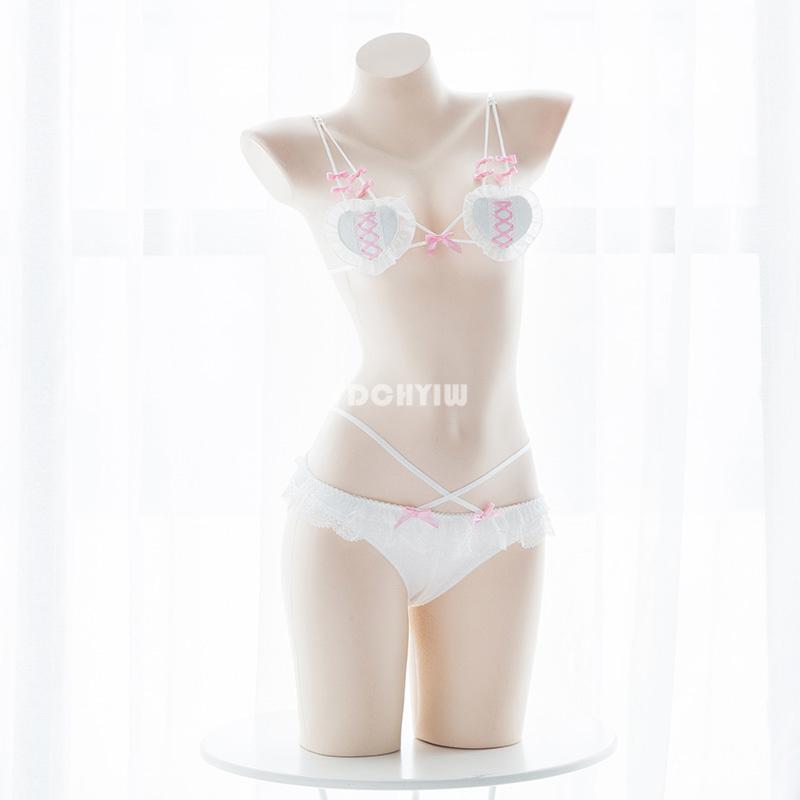 Cute Micro Bikini Sexy Anime Cosplay Lingerie Devil and Angel Lolita Bra and Panty Set Wholesale Women Underwear Exotic Apparel