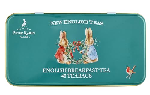 Peter Rabbit and Friends Christmas English Breakfast Tea Tin (40 Tea Bags)