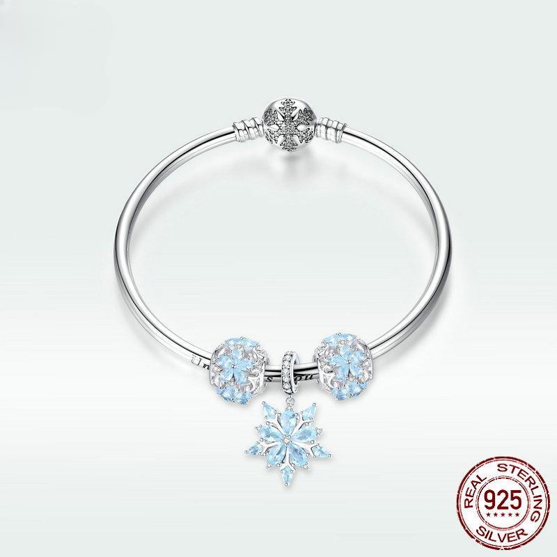Pulseira Winter Series Ice and Snow World Natal Prata Esterlina