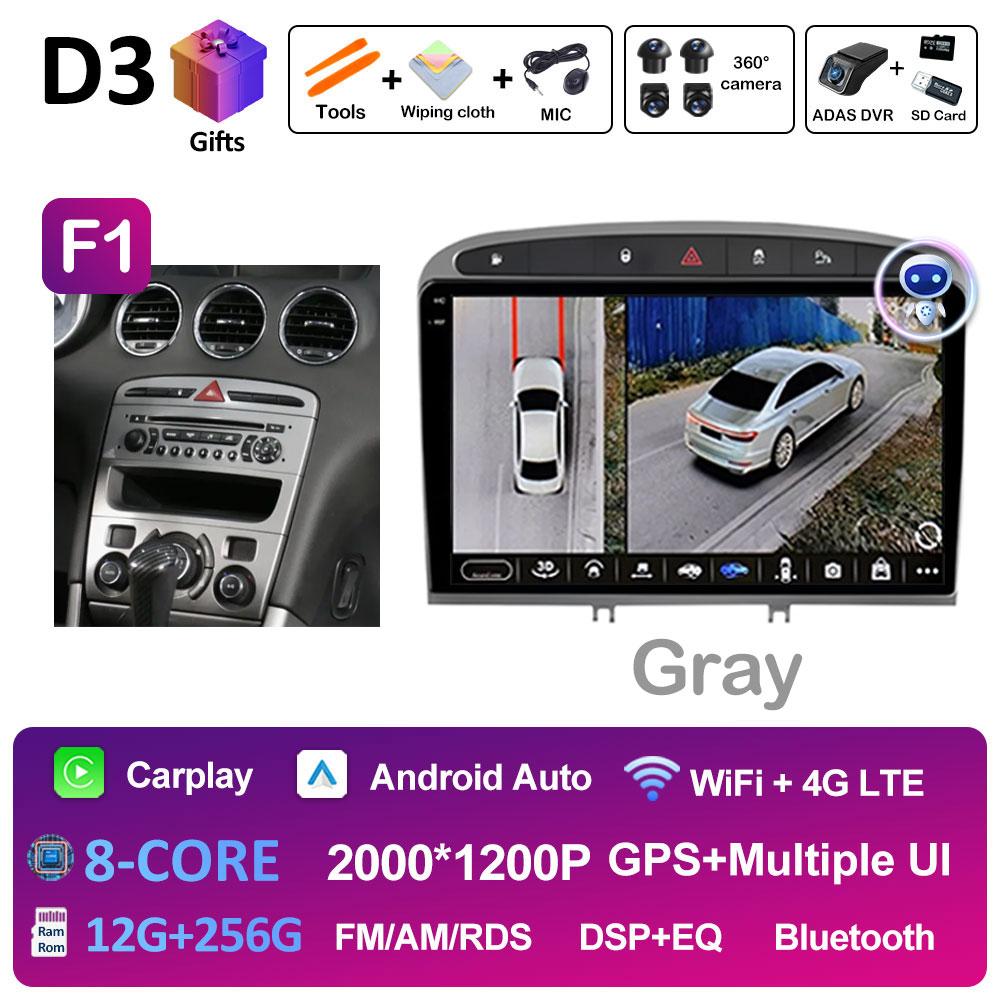 9 Inch Android Auto Car Video For Peugeot 408 308 308SW Radio Player Wireless Carplay DSP Stereo Autoradio QLED IPS Screen WIFI