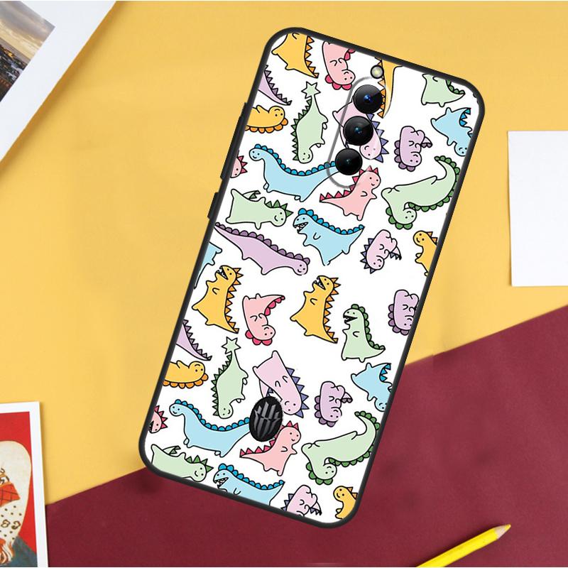 Fun Dinosaur Pattern Dino Case For ZTE Nubia Red Magic 10 Air 5G 6R 6 7 6S 7S Pro 8S 9S 10S 8 9 10 11 Pro Plus Cover