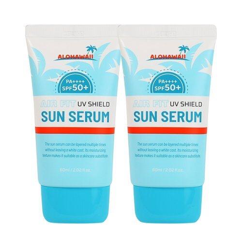 (1+1) Aloha Hawaii UV Shield Air Fit Sonnen-Serum 60ml SPF50+ PA++++ / Nicht weißelnd, feuchtigkeitsspendendes Sonnenschutzmittel Sunblock_631373
