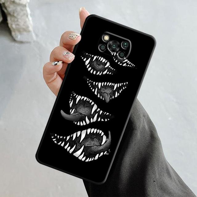 Terror Demon Smile Teeth For Xiaomi Poco X3 Nfc X4pro X5 M3 For Mi 12 13 11 10 10t 8 Note10 Lite 11ultra 11t Pro F1 Cover