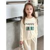Clothing Spring New Arrivals 2026 National Trend Girls' Base Shirt Pure Cotton Children's Long-Sleeve T-Shirt with Print Likes Learning and Ins Style