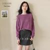 Sancai Winter Wool-Blend Crewneck Knit Sweater