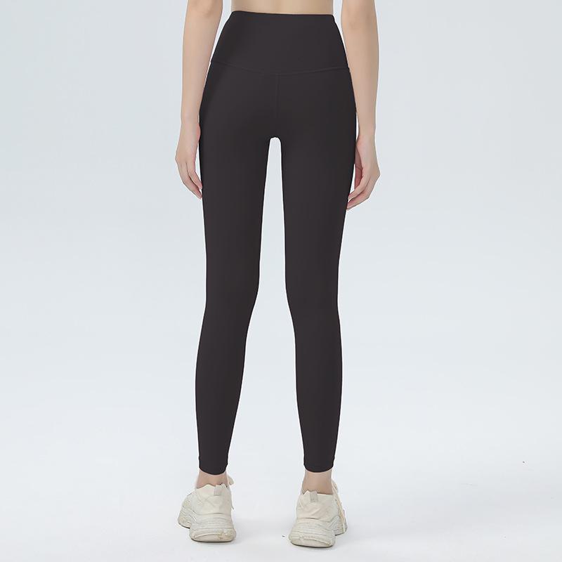 High Waist Nude Feel Yoga Pants - Women's Tight-Fit Spring/Summer Fitness Leggings for Beautiful Buttocks and Hip Lifting.