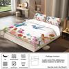 3-piece set of natural floral hummingbird pattern print (1 duvet cover+2 pillowcases, no core) soft and comfortable bedding set