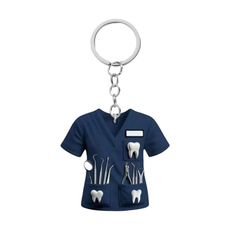 Profession Stylish Nurse Uniform Inspired Keychain Car Interior Decoration Multipurpose Gift for Healthcare Enthusiasts