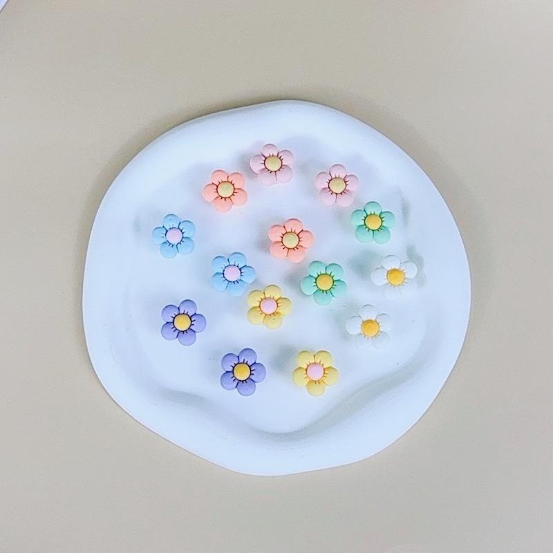 

14 шт. Набор модных шармов для обуви Аксессуары Пряжка для обуви с отверстиями Милые красочные цветы Смола DIY Украшения для обуви для сумки Bogg