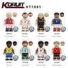 Fußballspieler Bausteine Mini-Figuren Star-Athlet Modell Ornament Montage Spielzeug Packung