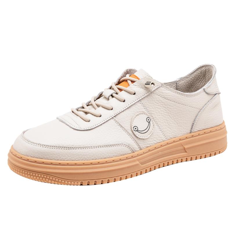 

Fashion Fashion Men Genuine Leather Shoes Summer Hot Sale Breathable Men Sneakers High Quality Classic Outdoor Lightweight Running Shoes 38 белый