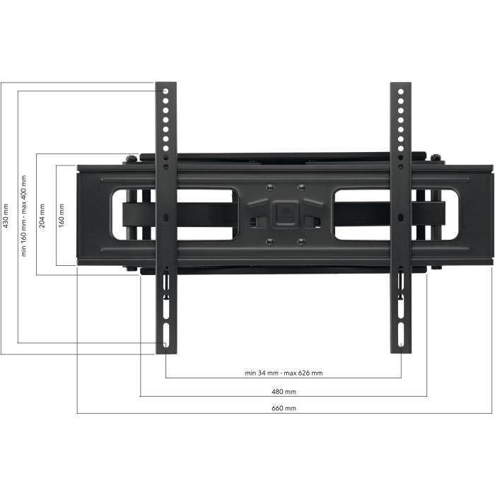 ONE FOR ALL WM4661 Support Mural Inclinable Et Orientable Pour Écran De 81 À 229 Cm (32 À 90") - Poids Max : 60kg
