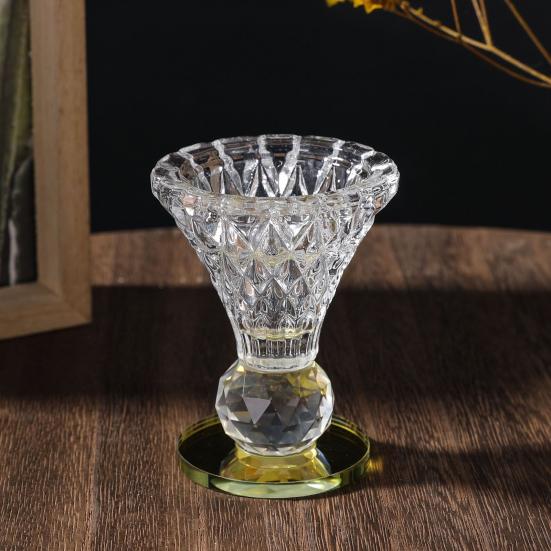Arabic Incense Burner Glass Desktop Incense Holder with Lid Hollow