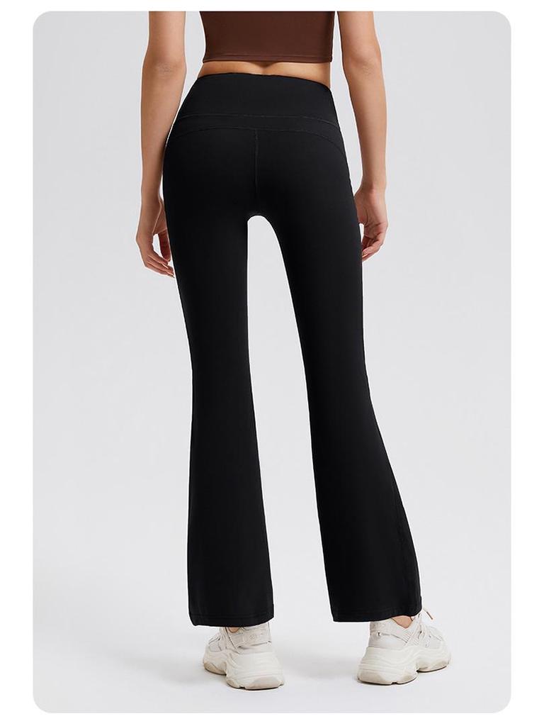 High Waist Fleece-Lined Wide Leg Yoga Pants - Tummy Control, Slimming, Warm for Autumn/Winter