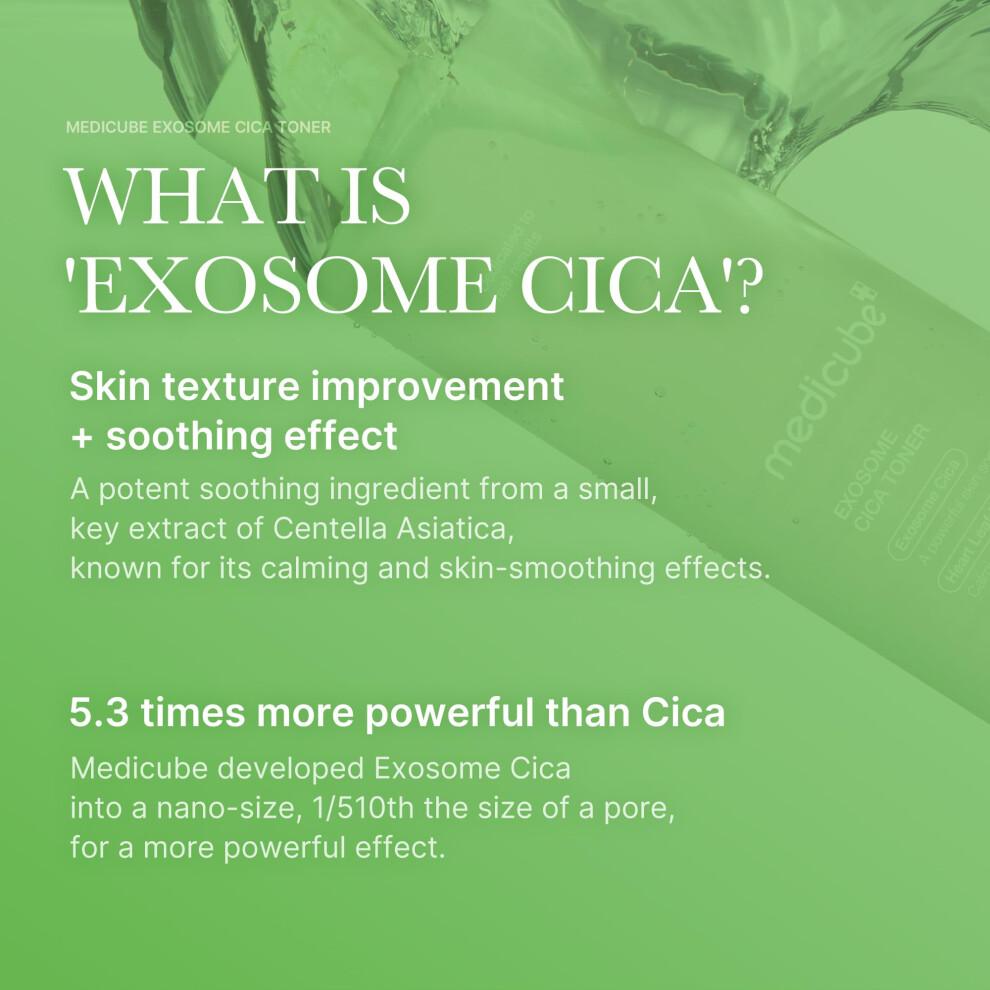 Medicube Exosome CICA Toner | Daily Soothing Toner with Exosome CICA  Heartleaf  Tea Tree  12 Kinds of CICA | Low Irritation  Sebum Care Korean Skin C
