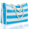 Borsa portaoggetti bohémien a righe Borsa da donna Grande capacità Borsa da spiaggia Borsa in tela Grande borsa a mano da spiaggia Robusta Robusta Robusta