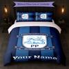 Set Biancheria da Letto Personalizzato Preston North End con Nome Testo 1 Copripiumino + 2 Federe Logo Calcio Regalo Personalizzato per Occasioni Speciali Decorazione Camera da Letto