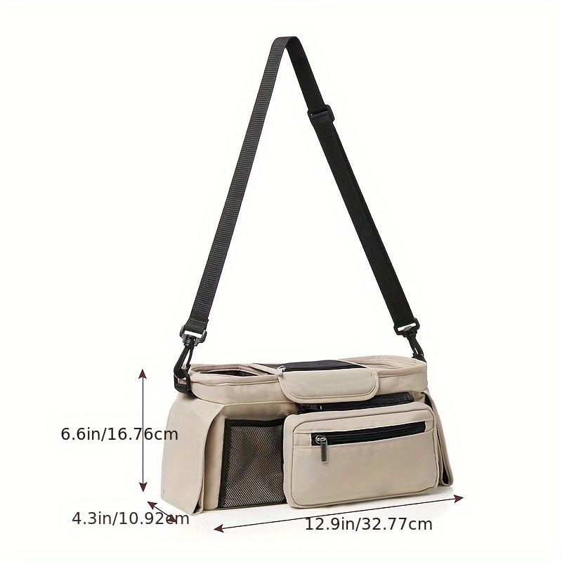 1pc Portable Stroller Hanging Bag • Outdoor Stroller Hanging Pouch • Large Capacity Bottle and Diaper Bag