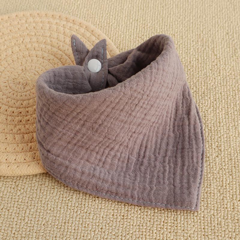 

Однотонный муслиновый хлопковый детский слюнявчик с жаткой - Для новорожденных, защита от срыгивания и дышащий