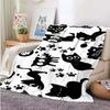 Cute Cat Series Printed Blanket for Sofa Bed Travel Camping Living Room Office Conditioning Blanket for All Seasons Gifts