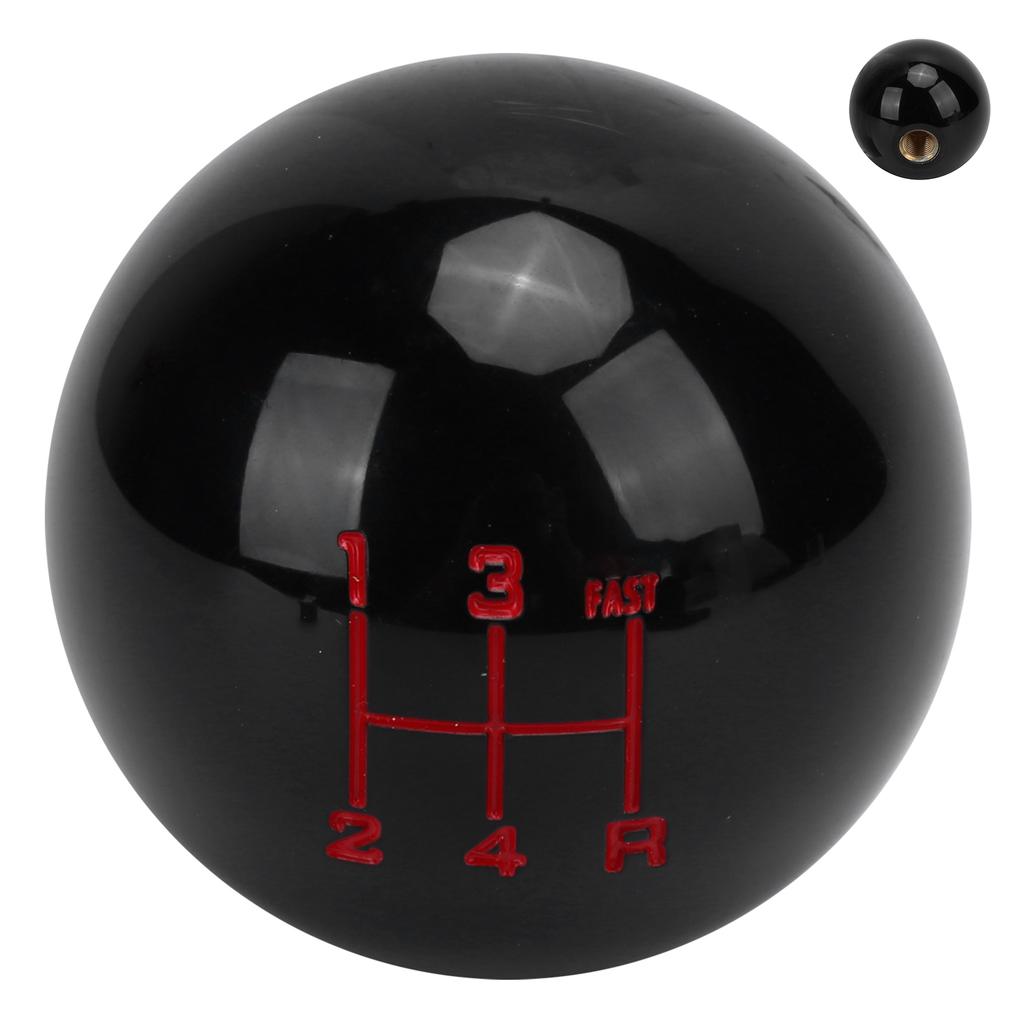 M12x1.25 Gear Shift Knob Head 5Speed WearResistant with 3 Adapter Universal Automobile Accessory(Black )
