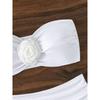 XS - L Kwiatowy Bikini Bandeau 3D Damski Kostium Kąpielowy Bikini z Wysokim Stanem Damska Odzież Kąpielowa Dwuczęściowy Zestaw Bikini Kostium Kąpielowy Swim Lady