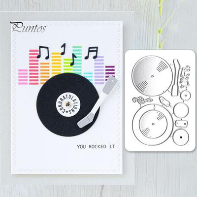 Musik-Disc-Stanzform zum Selbermachen, Scrapbooking, Prägung, Papierkarte, Schablone, Dekor