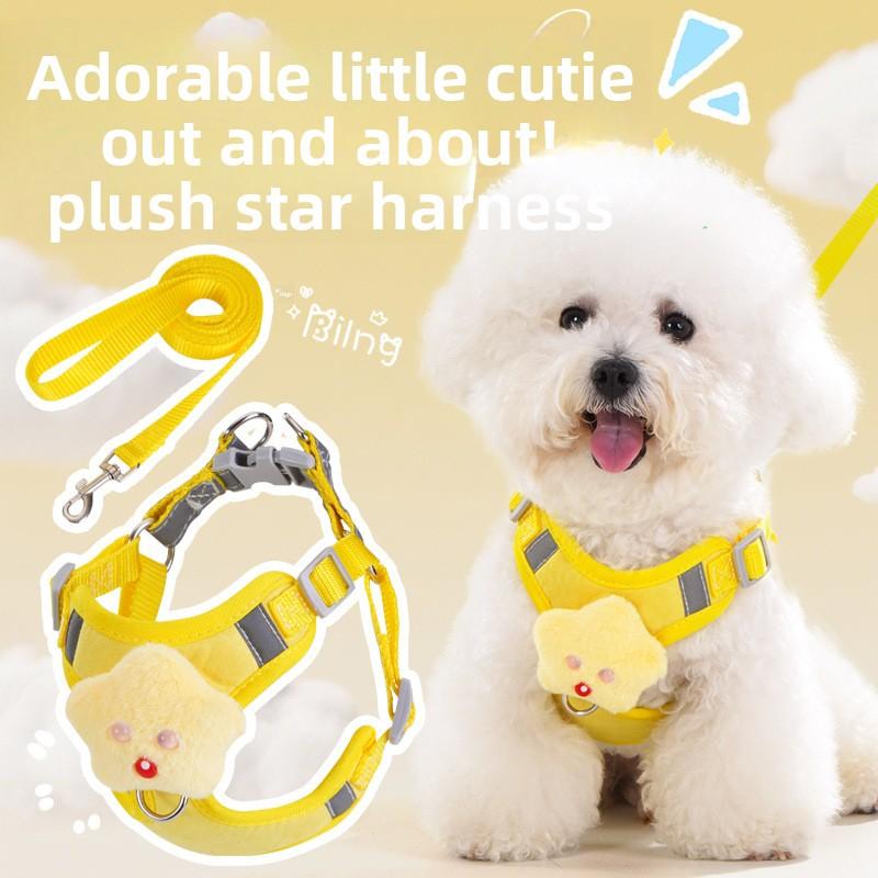 Puppy Leash, Vest Style, Small Dog, Teddy Bichon Frise Special Chest and Back Strap, Puppy Chain, Dog Leash