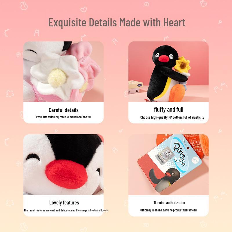 Genuine Pingu Penguin Family Plush Doll - Cute Gift