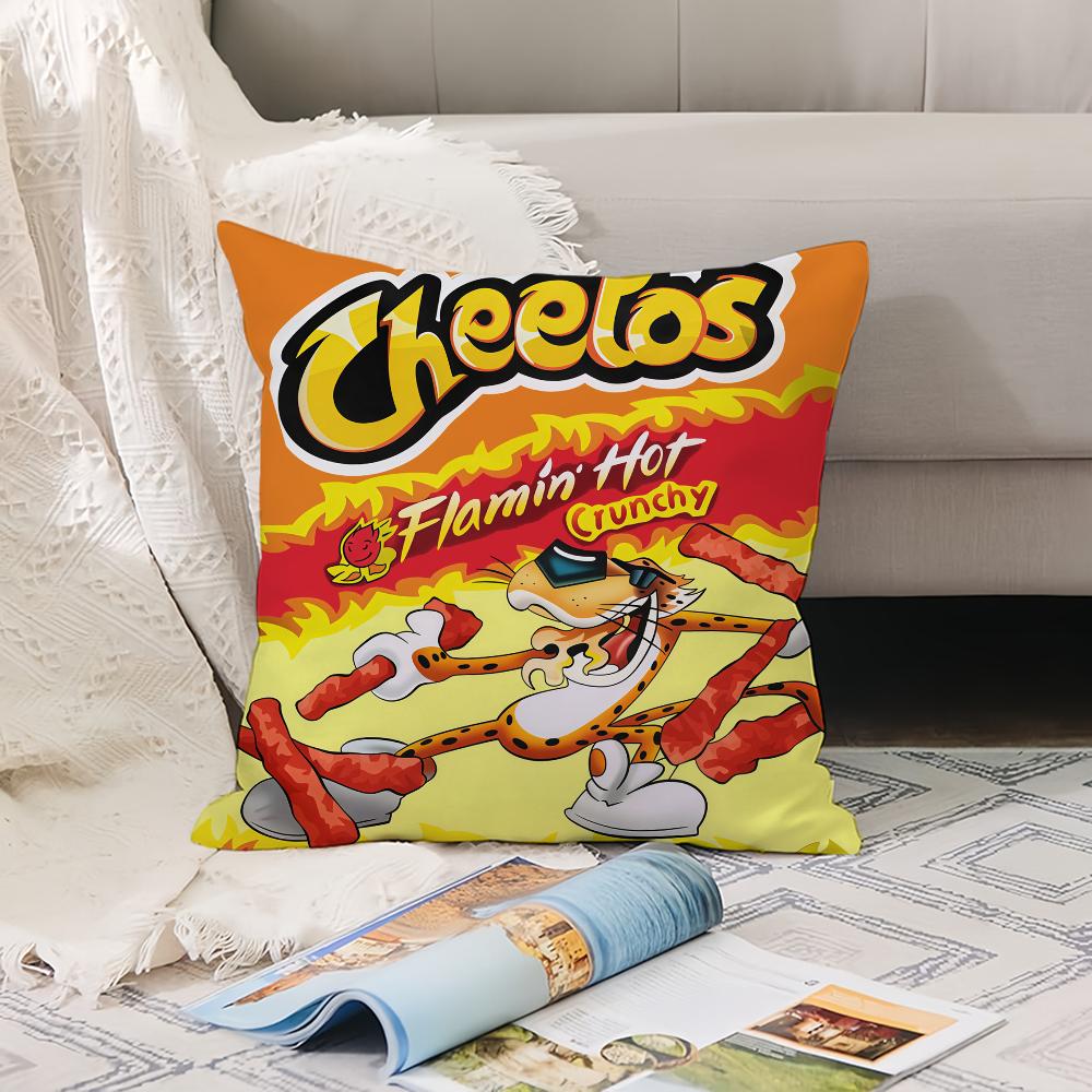 Fashion Food Print C-Cheetos Pillow Case Office Cushions Suitable For Sofa Car Bedroom Decorative Cushion Cover