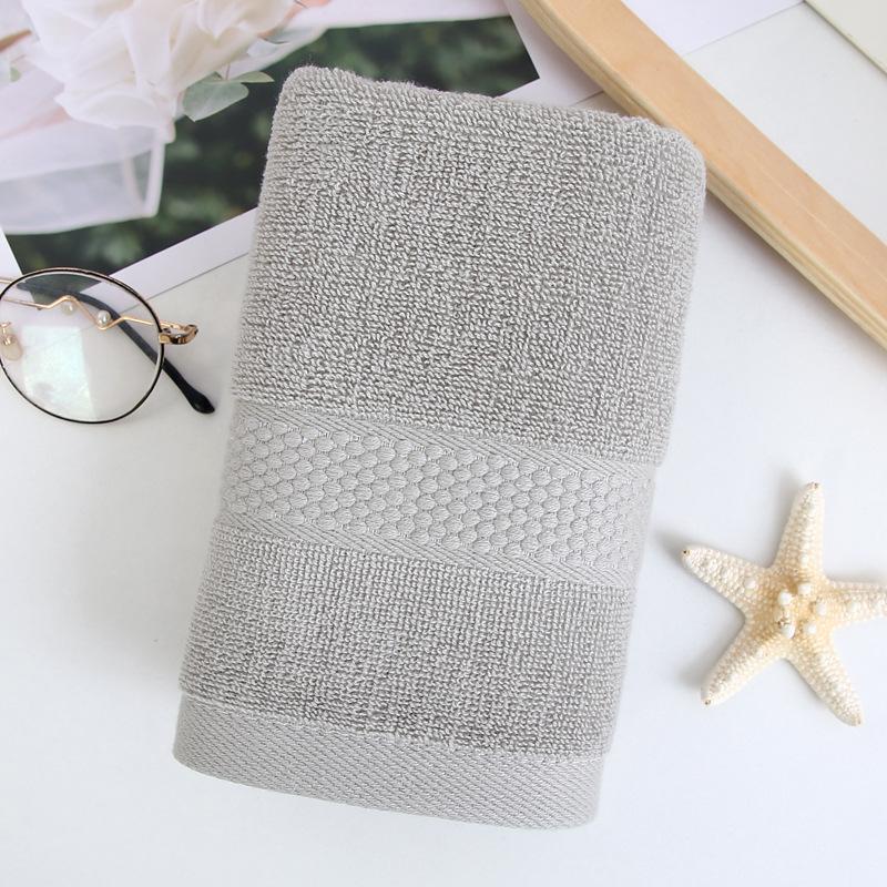 

полотенце из чистого хлопка, однотонное полотенце-конфета, утолщенное хлопковое полотенце, банное полотенце 35*75 светло-серый