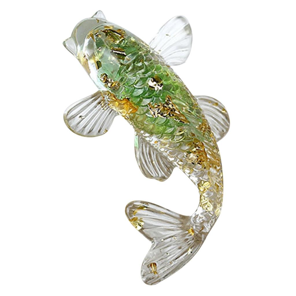 Natural Crystal Gravel Fish Shape Ornaments Decorative Animal Mini Figurines Desktop Statue for Home Office Decorations MIT