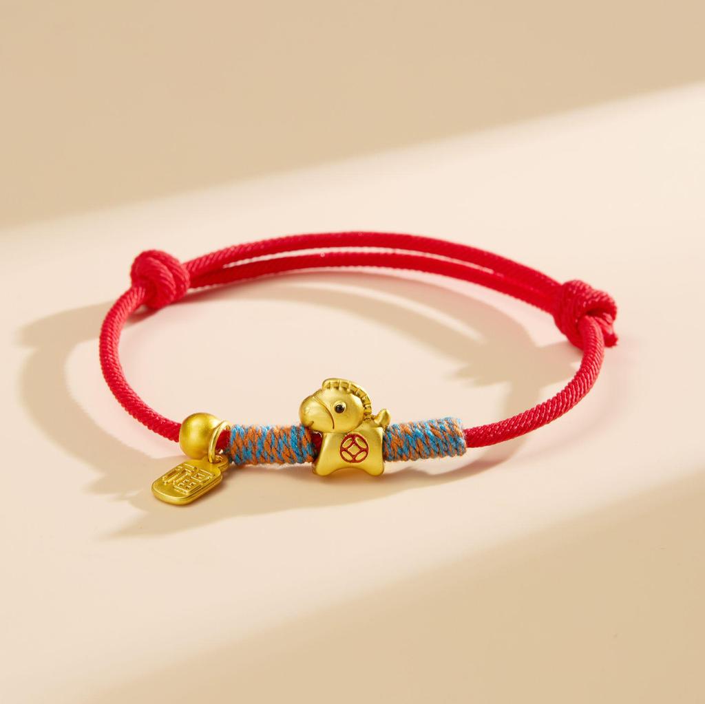 2026 Year of the Horse Red String Bracelet, Handmade Ethnic Style Hand Rope, New Year Charm for Good Fortune.