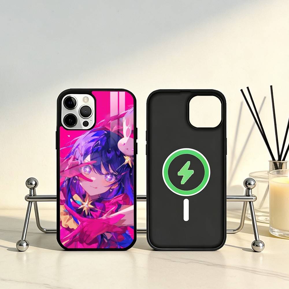 

Oshi No Ko A-Аниме C-Милый Чехол Для Телефона Для iPhone17,16,15,14,13,12,11 Plus,Pro Max Магнитный Для Magsafe Беспроводной Зарядки iPhone12
