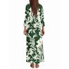 Women's Three-quarter Sleeves Fashionable Floral Print Loose Casual Comfortable Dress