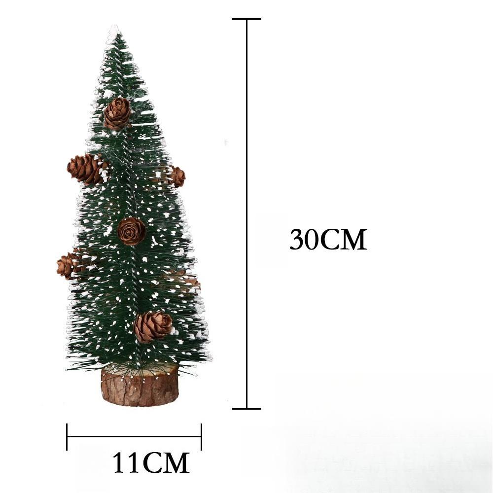 Mini Christmas Trees Artificial Pine Needle Desk Ornaments 10/15/20cm Fake Evergreen Trees for Holiday Decor