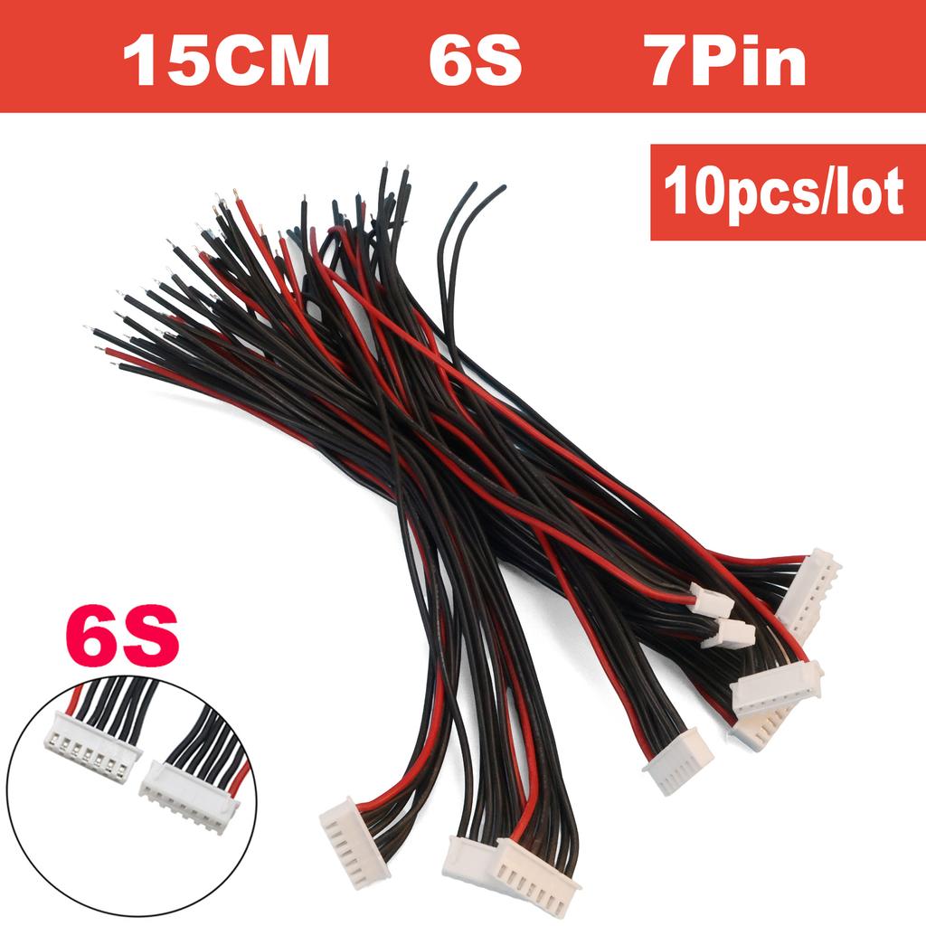 10pcs/lot 1S 2S 3S 4S 5S 6S 7S 8S Lipo Battery Balance Charger Cable IMAX B6 Connector Plug Wire 30 20 15 10cm Single Head Wire