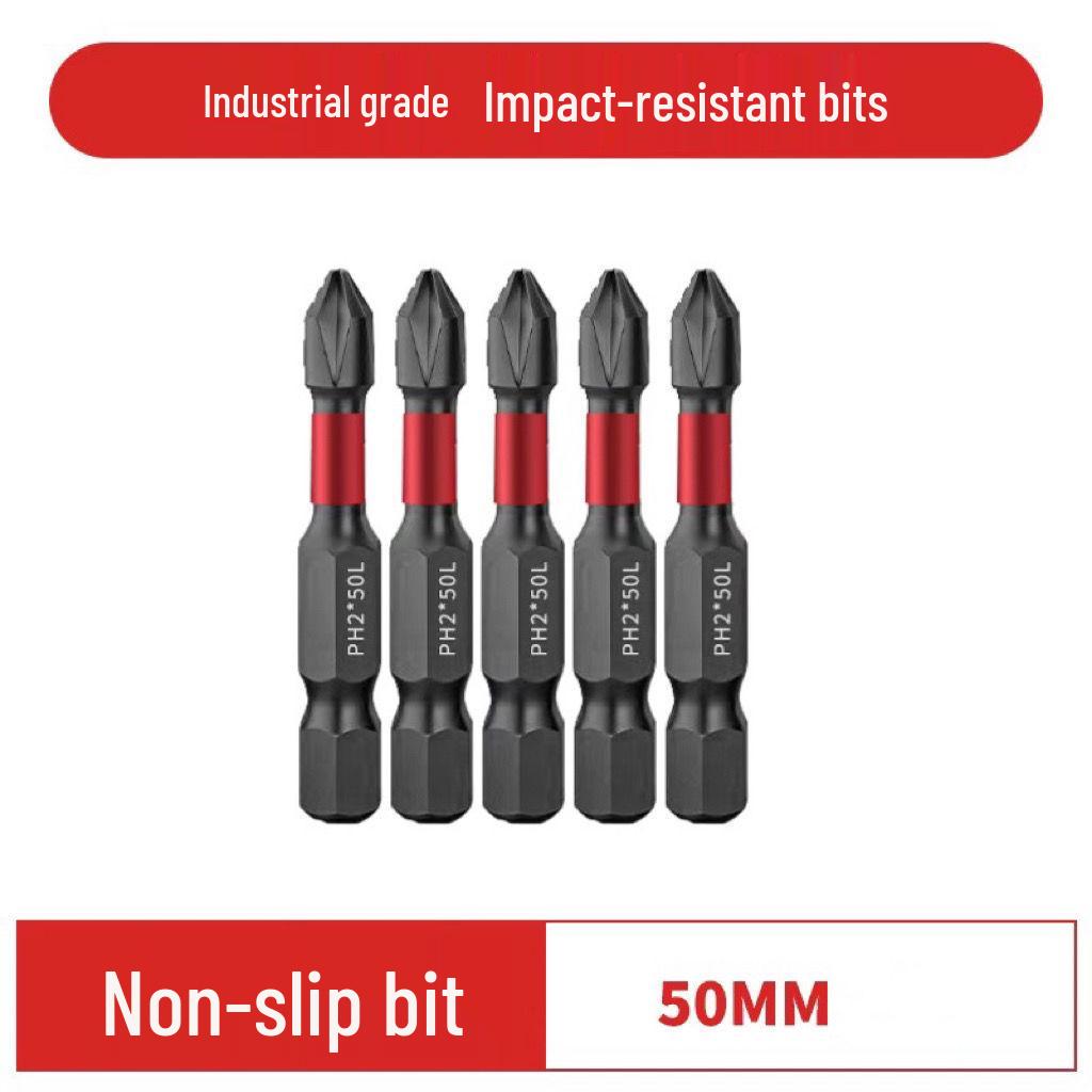 Tungsten Steel Non-Slip Magnetic Phillips Screwdriver Bits - Impact-Resistant and Super Hard for Electric Drills