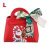 1PC Xmas Party Decor Hand Gift Bag Christmas Candy Boxes Santa Claus Print PU Leather Candy Box