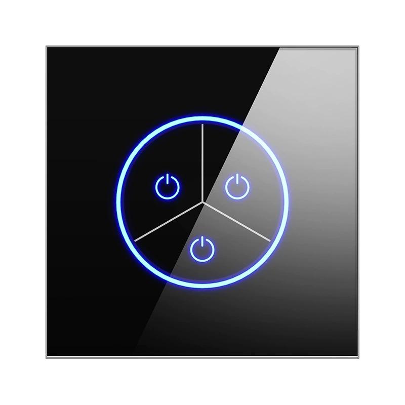 Tuya Smart Life WiFi Smart Touch Switch Tempered Glass Panel WiFi Bluetooth Dual Mode+RF433 Alexa/Google Home Voice Control