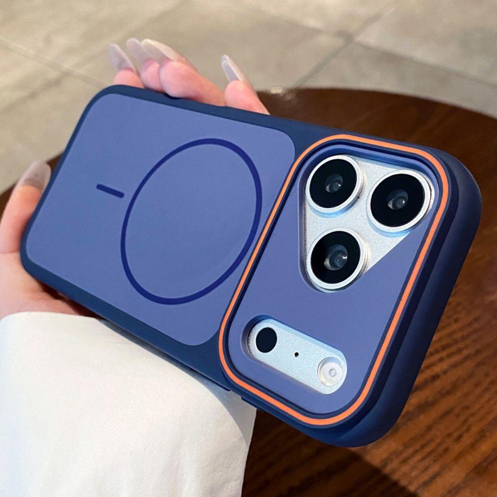 For Magsafe Silicone Case For iPhone Air 17 16 15 14 13 12 11 Pro Max 16 15 14 Plus Phone Case Color collision Shockproof Cover