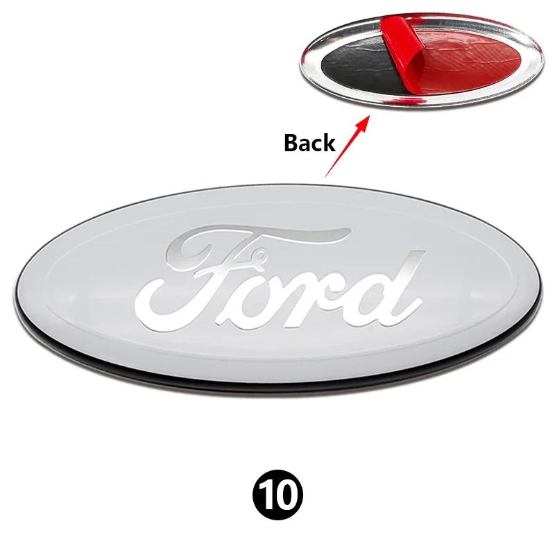

New 2026 Car Sticker 22.5x9cm Metal Front Rear Emblem Badge Trunk Hood Aluminum Decal 1PC for Ford Fusion Focus Fiesta Kuga Mond
