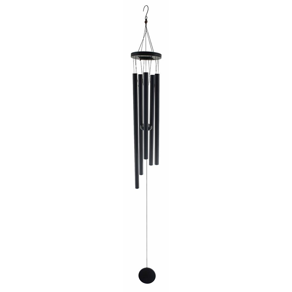 Outdoor 50-inch Tuned Wind Chime Unique Iron Tubes Deep Resonance Beautiful Tones Holiday Theme Glossy Finish Hanging Garden