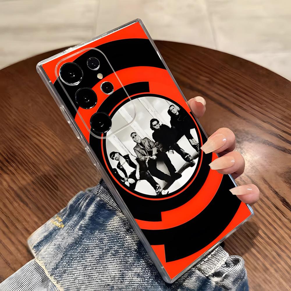 U2 Band Phone Case For Samsung S26 S25 S24 Ultra S23 Fe S22 S20 S21 Plus Plus 5G Fe Transparent Cover