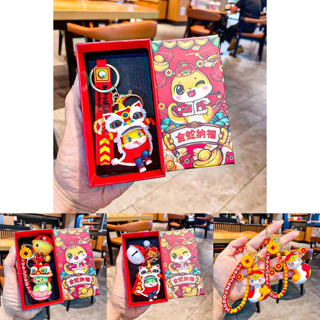 Adorable Cartoon Snake Year Keychain With Vibrant Colors Ideal For Gift Giving And Collecting