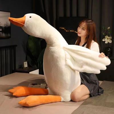 Internet Celebrity Duck Cute Big White Goose Throw Pillow Doll Plush Toy Doll Children Sleep Pillow Big Gift